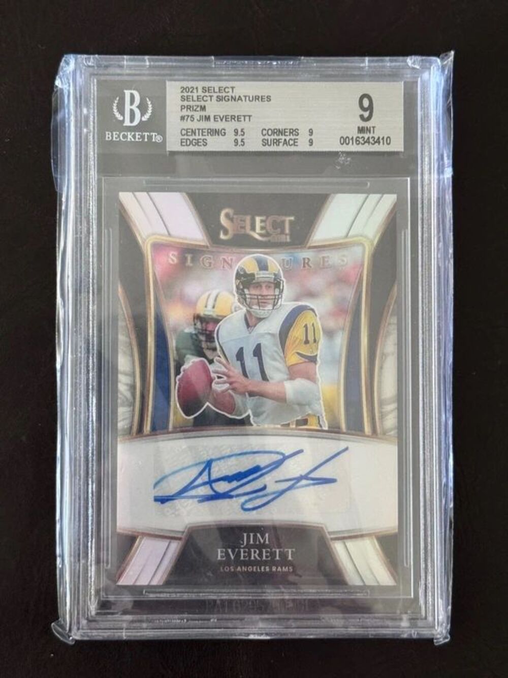 2021 Select Signatures Prizm #75 Jim Everett Beckett 9